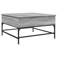 Couchtisch Grau Sonoma 80x80x45 cm Holzwerkstoff und Metall