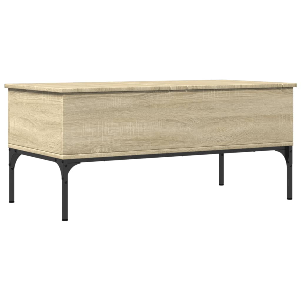 Couchtisch Sonoma-Eiche 100x50x45 cm Holzwerkstoff und Metall