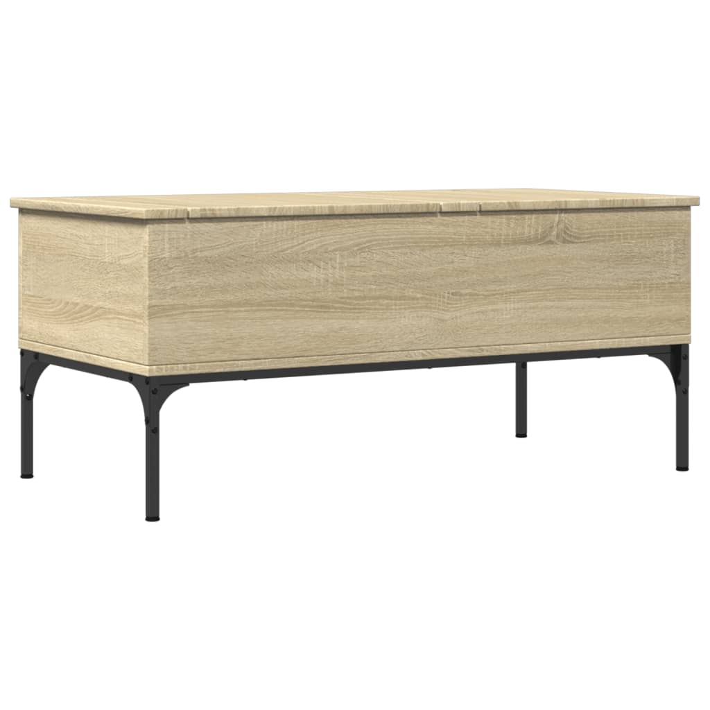 Couchtisch Sonoma-Eiche 100x50x45 cm Holzwerkstoff und Metall