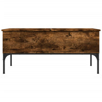 Couchtisch Räuchereiche 100x50x45 cm Holzwerkstoff und Metall