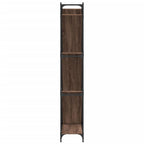 Bücherregal Braun Eichen-Optik 79x30x180cm Holzwerkstoff Metall