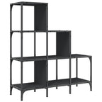 Bücherregal Schwarz 92x30x102 cm Holzwerkstoff und Metall