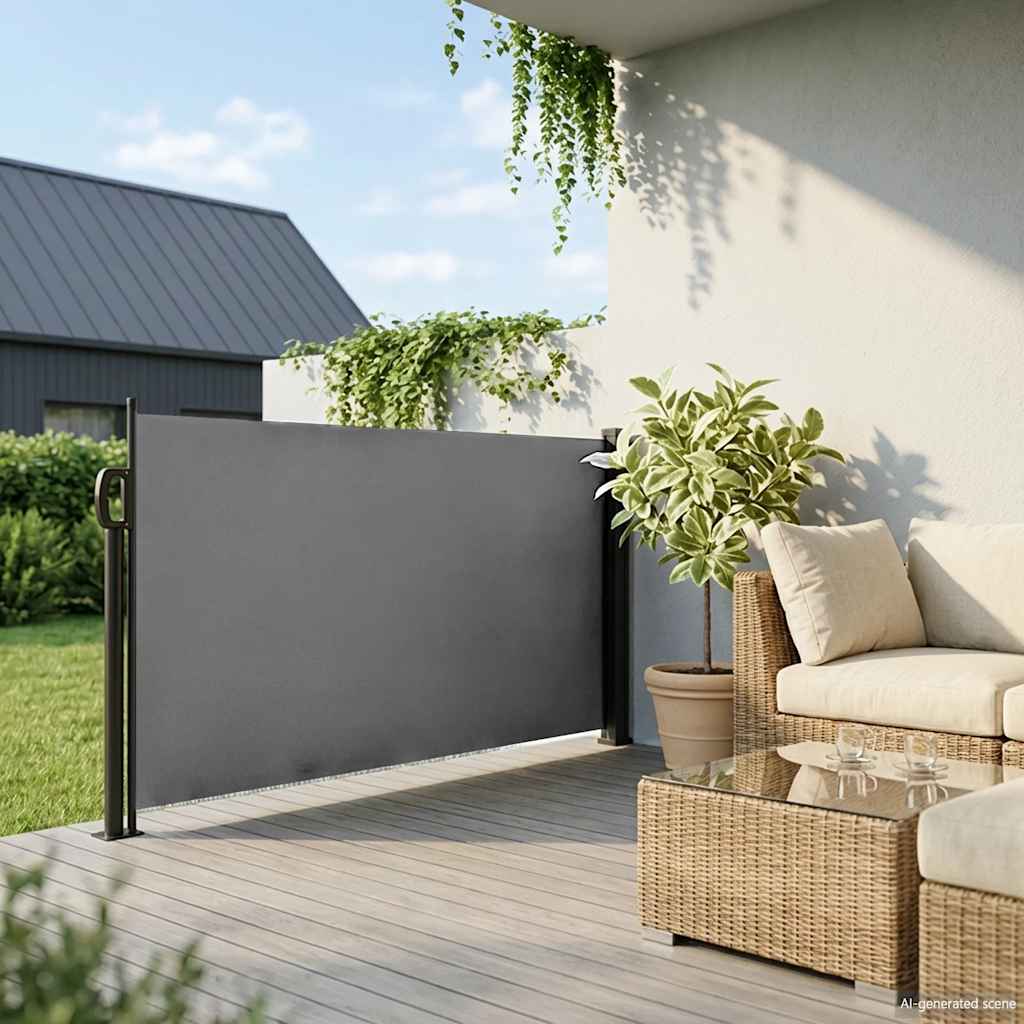 Ausziehbare Seitenmarkise Anthrazit 100x300 cm