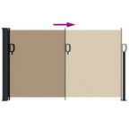Seitenmarkise Ausziehbar Taupe 120x500 cm