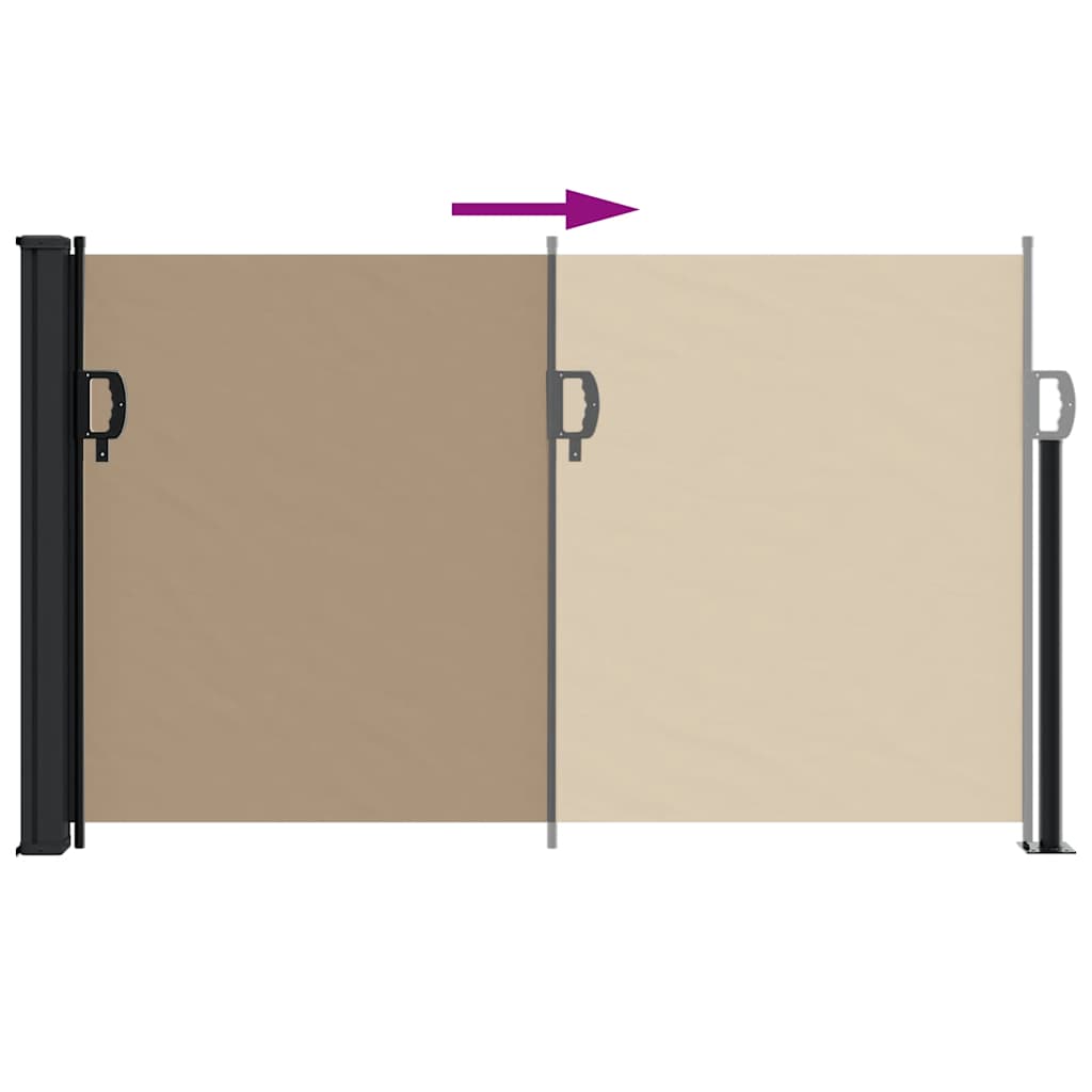Seitenmarkise Ausziehbar Taupe 120x500 cm