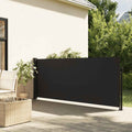 Seitenmarkise Ausziehbar Schwarz 140x500 cm