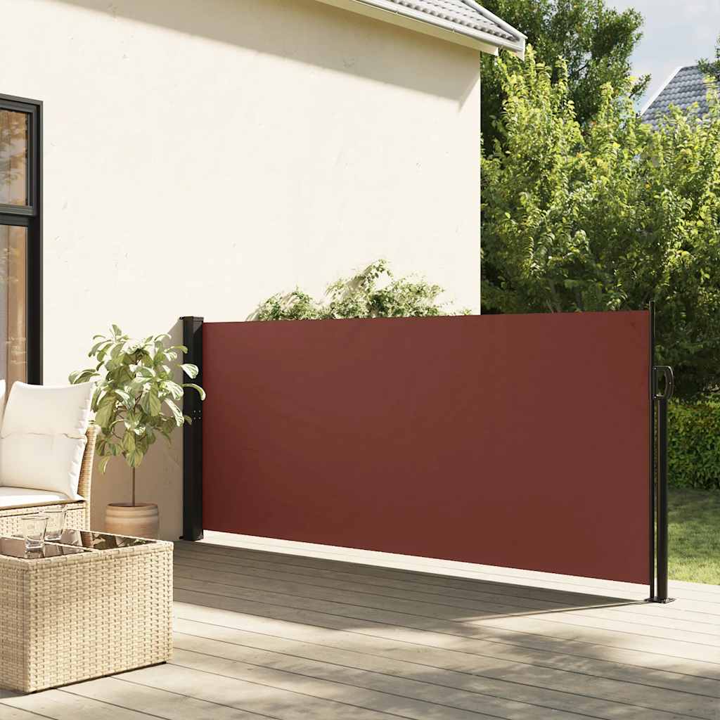 Seitenmarkise Ausziehbar Braun 140x500 cm