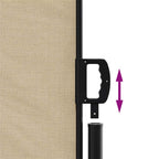 Seitenmarkise Ausziehbar Beige 180x500 cm