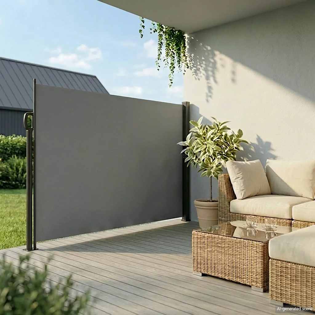 Seitenmarkise Ausziehbar Anthrazit 200x500 cm