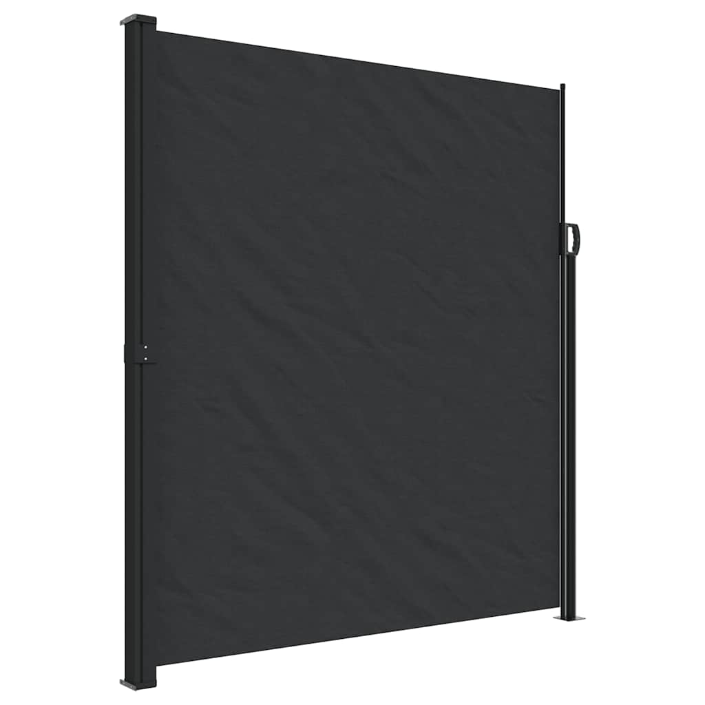 Seitenmarkise Ausziehbar Schwarz 220x500 cm