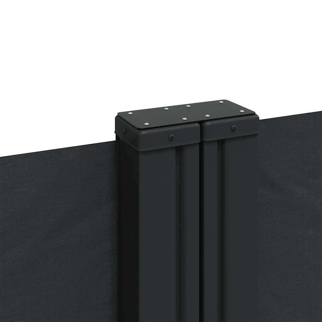 Seitenmarkise Ausziehbar Schwarz 180x600 cm
