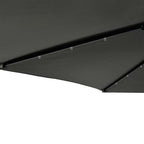 Sonnenschirm mit LED und Stahlmast Anthrazit 225x225x212 cm