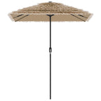 Sonnenschirm mit LED und Stahlmast Braun 300x200x250 cm