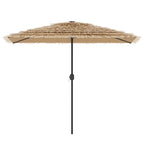 Sonnenschirm mit LED und Stahlmast Braun 300x200x250 cm