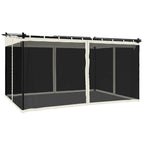 Pavillon mit Netzwänden Creme 4x3 m Stahl