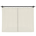 Pavillon mit Vorhängen Creme 3x3 m Stahl