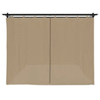 Pavillon mit Vorhängen Taupe 6x3 m Stahl