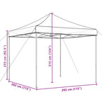 Partyzelt Faltbar Pop-Up Orange 292x292x315 cm