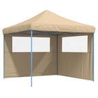 Partyzelt Faltbar Pop-Up mit 2 Seitenteilen Beige