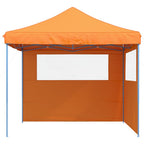 Partyzelt Faltbar Pop-Up mit 2 Seitenteilen Orange