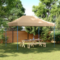 Partyzelt Faltbar Pop-Up Beige 410x279x315 cm