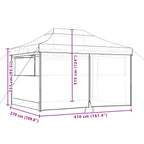 Partyzelt Faltbar Pop-Up mit 4 Seitenteilen Beige