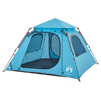 Kuppel-Campingzelt 4 Personen Blau Quick Release