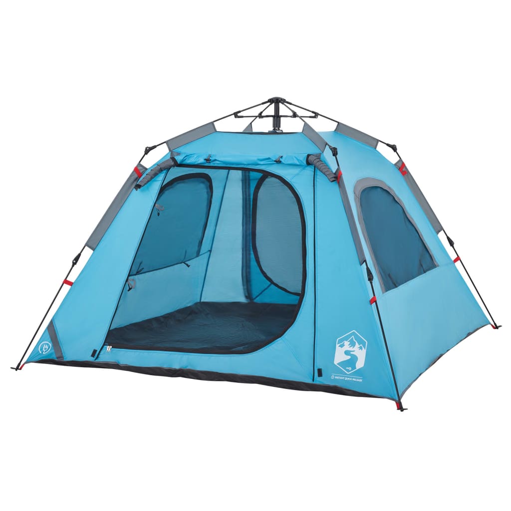 Kuppel-Campingzelt 4 Personen Blau Quick Release