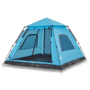 Kuppel-Campingzelt 5 Personen Blau Quick Release