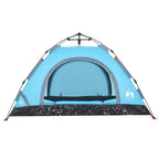 Campingzelt 2 Personen Blau Quick Release