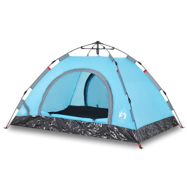 Campingzelt 3 Personen Blau Quick Release