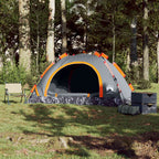 Campingzelt 3 Personen Grau und Orange Quick Release