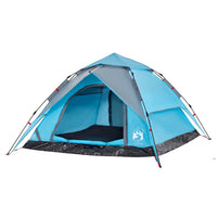 Kuppel-Campingzelt 4 Personen Blau Quick Release