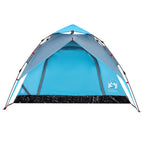 Kuppel-Campingzelt 4 Personen Blau Quick Release