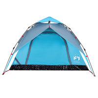 Kuppel-Campingzelt 4 Personen Blau Quick Release