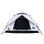 Kuppel-Campingzelt 4 Personen Weiß Verdunkelt Quick Release