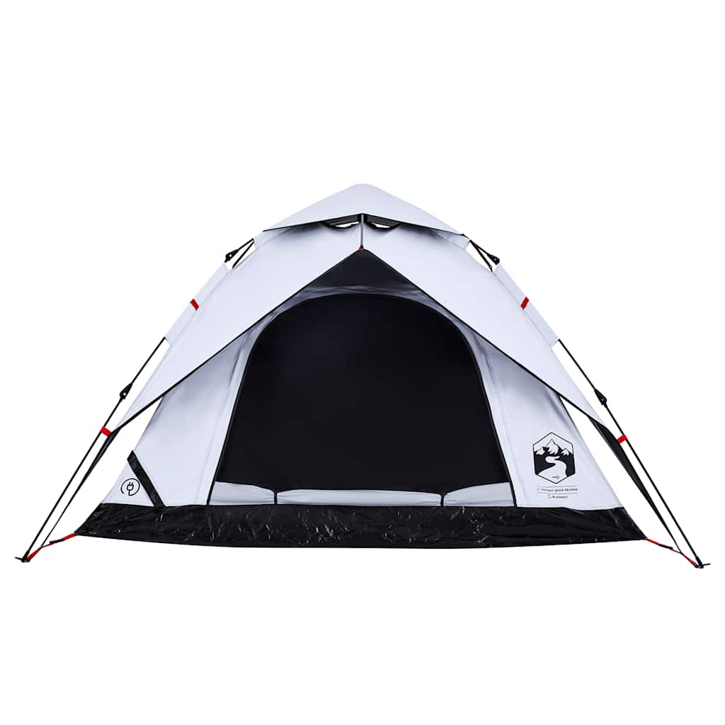 Kuppel-Campingzelt 4 Personen Weiß Verdunkelt Quick Release