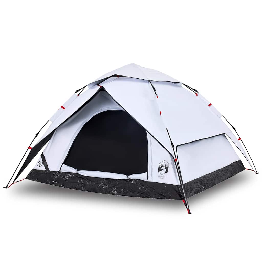 Kuppel-Campingzelt 5 Personen Weiß Verdunkelt Quick Release