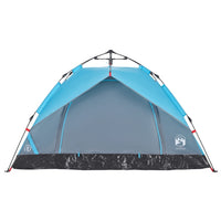 Kuppel-Campingzelt 2 Personen Blau Quick Release