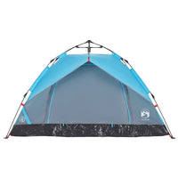 Kuppel-Campingzelt 3 Personen Blau Quick Release