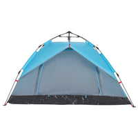 Kuppel-Campingzelt 3 Personen Blau Quick Release