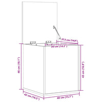 Truhe Weiß 40x42x46 cm Holzwerkstoff