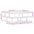Couchtisch Weiß 70x70x29 cm Holzwerkstoff