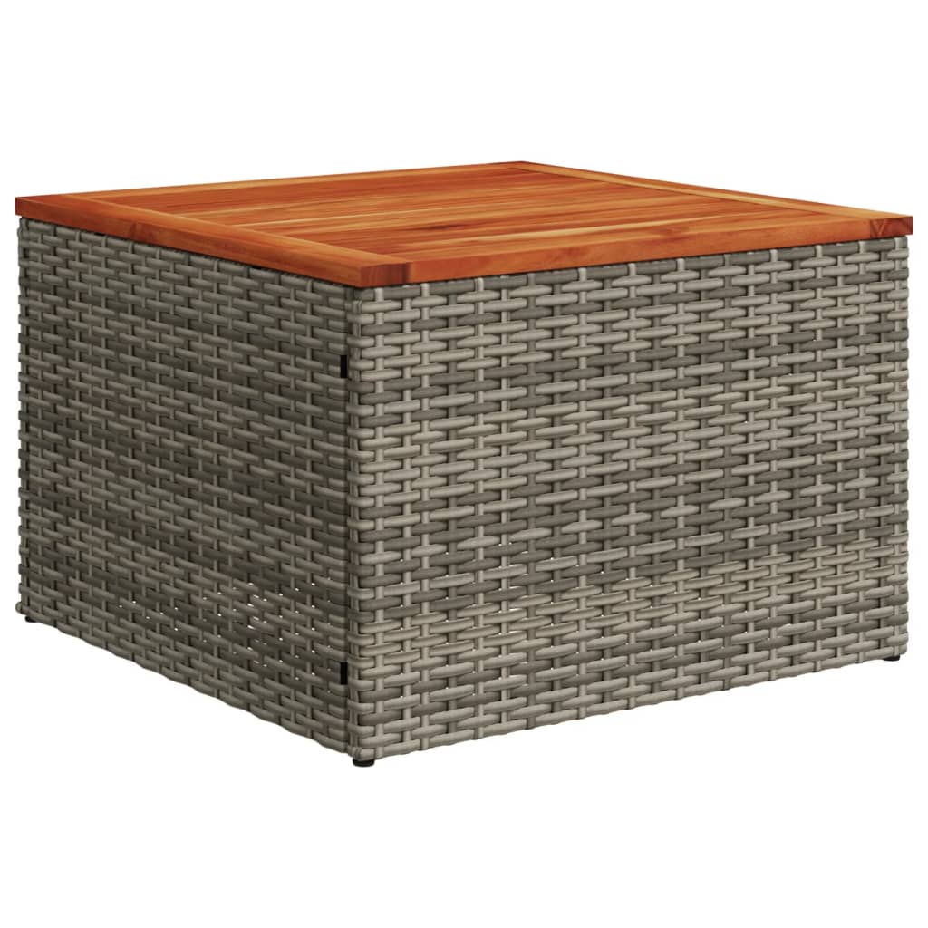 12-teiliges Gartensofa-Set mit Kissen, grau, Polyrattan