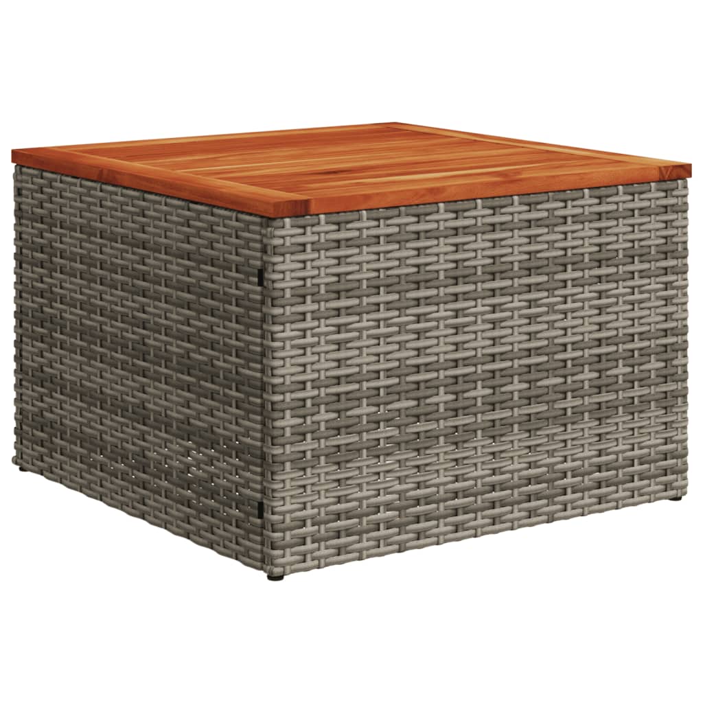 12-teiliges Gartensofa-Set mit Kissen, grau, Polyrattan