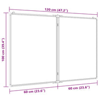 Magnetisches Whiteboard Klappbar 120x100x1,7 cm Aluminium