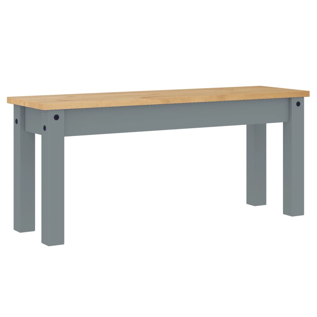 Essbank PANAMA Grau 105x30x45 cm Massivholz Kiefer