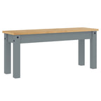 Essbank PANAMA Grau 105x30x45 cm Massivholz Kiefer