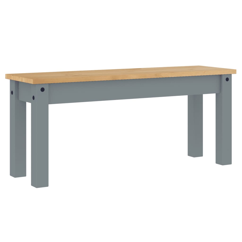 Essbank PANAMA Grau 105x30x45 cm Massivholz Kiefer