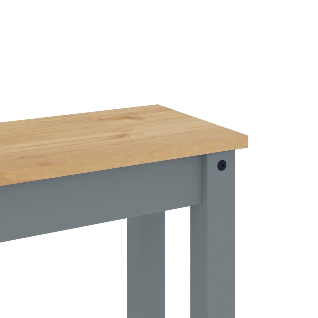 Essbank PANAMA Grau 105x30x45 cm Massivholz Kiefer